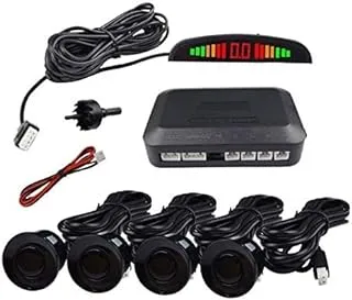 LED Parking Sensor System Car Reverse Backup Radar Buzzer Warning Alarm Kit LED Display with 4 Parking Sensors