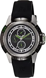 Titan Men's Quartz Watch with Analog Display and Leather Bracelet 9467KP02