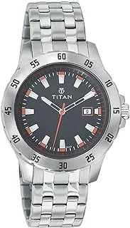 ساعة تيتان للرجال كوارتز بشاشة عرض أنالوج وسوار ستانلس ستيل 9446SM01