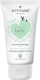 ATTITUDE Blooming Belly, Hypoallergenic Natural Pregnancy-Safe Cream for Tired Legs, 150.0 ml