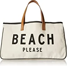 Creative Brands D3713 حمل حقيبة كل شيء ، 20 × 11 بوصة ، Beach Please بالأبيض والأسود