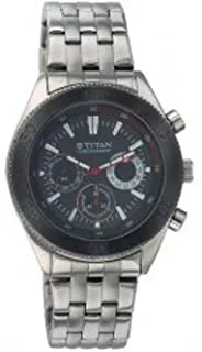 Titan Men's Quartz Watch with Analog Display and Stainless Steel Bracelet 9324KM01