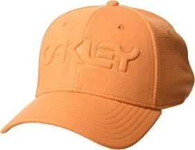 Oakley Unisex 6 Panel Stretch Hat Embossed, Soft Orange, L-XL