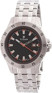 Titan Men's Quartz Watch with Analog Display and Stainless Steel Bracelet 9446SM01