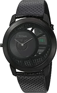 ساعة تيتان للرجال كوارتز بشاشة عرض أنالوج وسوار جلدي 1576NL02