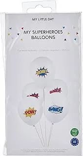 My Little Day Superhero Balloons 5-Pieces, 30 cm Size