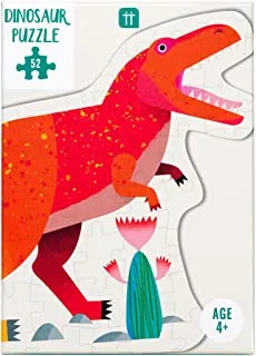 52-Piece Tyrannosaurus Rex Shaped Dinosaur Jigsaw Puzzle & Poster | Educational Games for Kids, T-Rex Toys, Home Activities for Children |Jurassic Dinosaurs Lover, Birthday Present