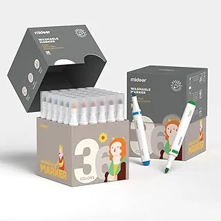 Mideer Washable Markers for Kids 36-Pieces