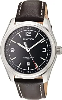 Armitron Men's Date Function Leather Strap Watch, 20/5487