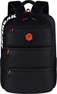 Superbak Epic Laptop Backpack, 30 Liter Capacity, Black-Orange