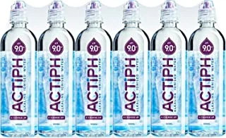 ActiPH Alkaline Ionised Spring Water PH9+ Purified with Electrolytes Clean and Smooth Taste 600 ml, 24-Pack