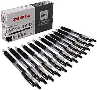 Zebra Pen (Set of 12 Pens, JJ15-BK, 0.7 MM, Black)
