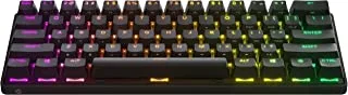 SteelSeries Apex Pro Mini Wireless - Mechanical Gaming Keyboard – World’s Fastest Keyboard – Adjustable Actuation – Compact 60% Form Factor – Bluetooth 5.0 – 2.4GHz - American (QWERTY) Layout