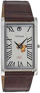 Titan Men's Quartz Watch with Analog Display and Leather Bracelet 1515SL01