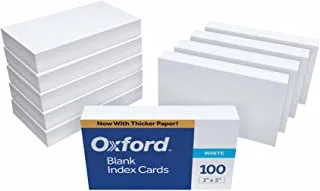 Oxford 30 (1000 PK) Blank Index Cards, 7.6 cm x 12.7 cm, White, 1, 000 Cards (10 Packs of 100) (30)