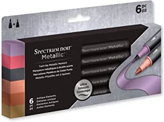 Spectrum Noir Metallic Markers 6 Pack-Antique Elements, us:one size, Multi