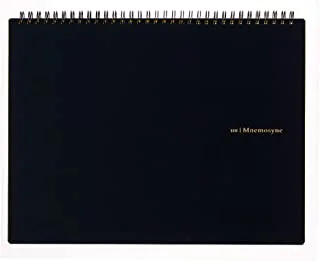 Maruman MNEMOSYNE Notebook 8.66 x 11.69 Inches (Horizontal A4), 5mm-squared, 70 Sheets (N180A), black
