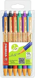 Ballpoint - STABILO pointball - Wallet of 6 - Assorted colors