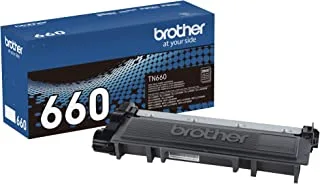 Brother Genuine High Yield Toner Cartridge, TN660, Replacement Black Toner, Page Yield Up To 2,600 Pages, Amazon Dash Replenishment Cartridge