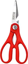 Delcasa 3-In-1 Kitchen Scissor with Stainless Steel Blades, 20 cm x 9 cm Size, Red