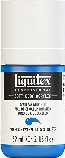 Liquitex Professional Soft Body Acrylic Paint 2-oz bottle, Cerulean Blue Hue