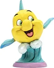 Disney Enesco Traditions by Jim Shore The Littlee Mermaid Flounder Personality Pose Figurine, 2.95 Inch, Multicolor