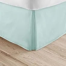 Simply Soft Pleated Bed Skirt, Full, Aqua