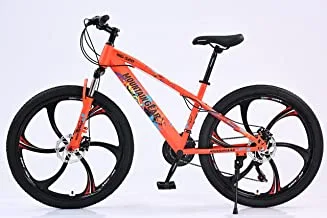 MOUNTAIN GEAR Tiger MTB 26inch with Mag Alloy, Mech Disc Brakes with 21 Speed Gear, Sports Bike, Adult Bicycle, Road Bike, MTB Suspension and Seat, Mountain Bike, Unisex Bicycle-Orange