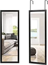 NeuType Full Length Door Mirror Over The Door Mirror Full Length Mirror Hanging Over Door or Leaning Against Wall or Mounted On Wall, Full Length Mirror Over The Door, 43