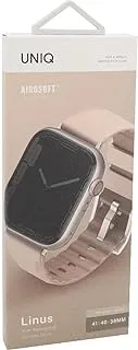 Uniq Linus Airosofy سيليكون سوار Apple Watch 41/40 / 38MM وردي وردي