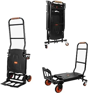 Alsafi-EST-Heavy Duty-Multi-Position Folding Luggage Trolley Vertical Two-wheeled or Horizontally Used with Four Wheels