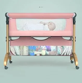 سرير أطفال بجانب سرير الأطفال من دريبا مع ناموسية وإرتفاع قابل للتعديل لحديثي الولادة والرضع - WBB-602 P