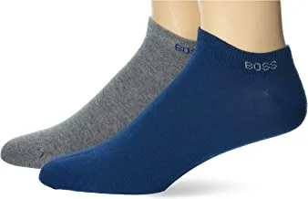Hugo Boss mens 2-pack Solid Cotton Ankle Socks Casual Sock