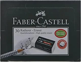 Faber Castell 188538 Eraser Rectangle Set Of 30 - White