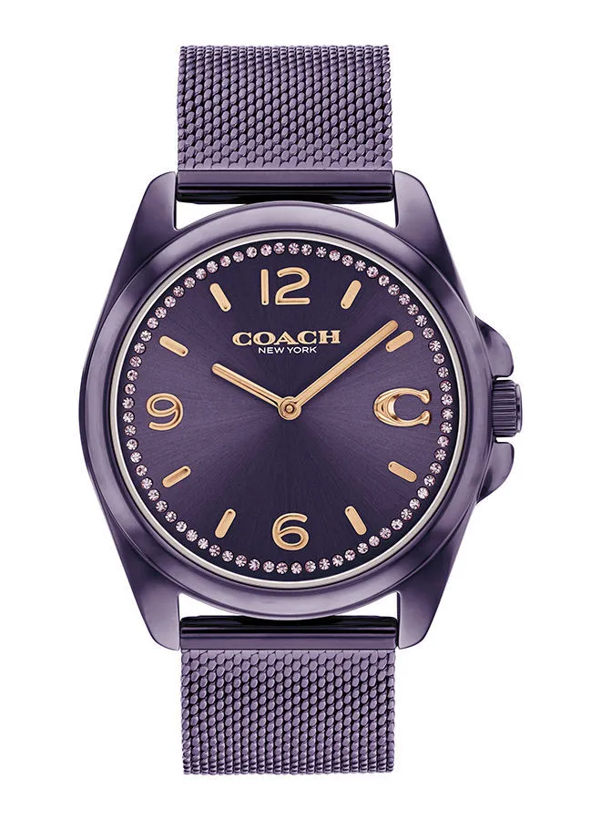 COACH Women Analog Round Shape Stainless Steel Wrist Watch 36 mm