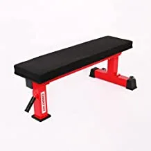Champ Kit Competition Powerlifting Heavy Duty Flat Exercise Bench | Easy Mobility & Effortless Assembly | Grippy Materials Seat