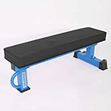 CHAMP KIT Hero Flat Bench ، مقعد مُقدر بوزن 1000 رطل لرفع الأثقال. تُباع شماعات تخزين الحائط الاختيارية بشكل منفصل