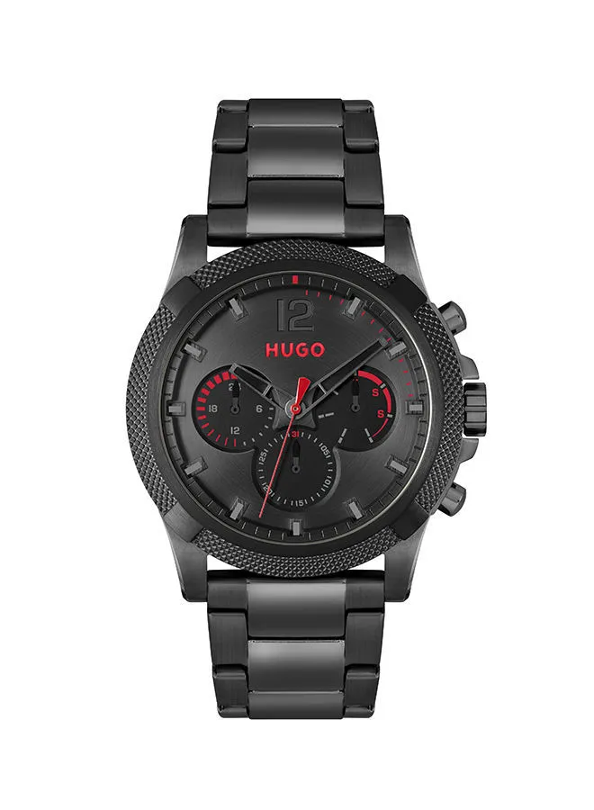 HUGO BOSS Men Analog Round Shape Stainless Steel Wrist Watch 46 mm