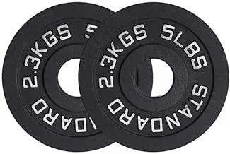 Champ Kit Cast Iron Weight Plate for Bodybuilding & Powerlifting | Anti-Slip Ridges Grip | Fits 2-inch Olympic Barbell