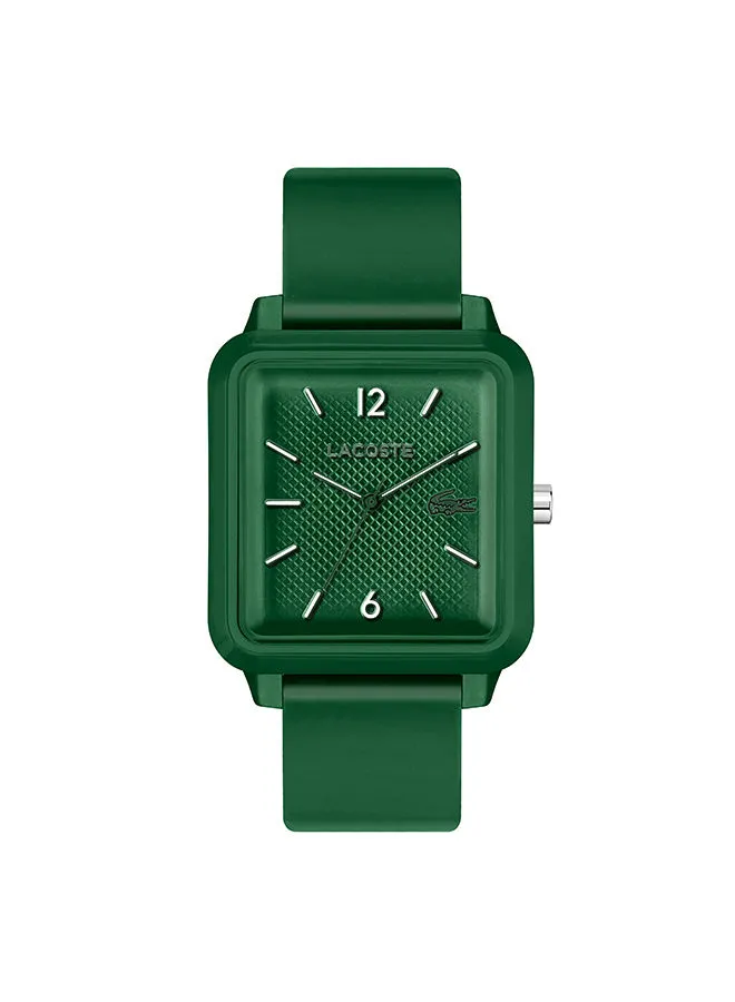LACOSTE Men Analog Square Shape Silicone Wrist Watch 36 mm