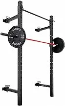 Champ Kit Fold-In Squat Rack | Material: Metal | Versatile Workout Options | Easy Installation and Effortless Folding, Black