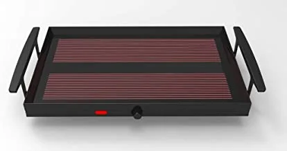 JANO 600W Electric Warming Tray (PLATE WITH REDSTRIP), Black, E90664/1 2 Years warranty
