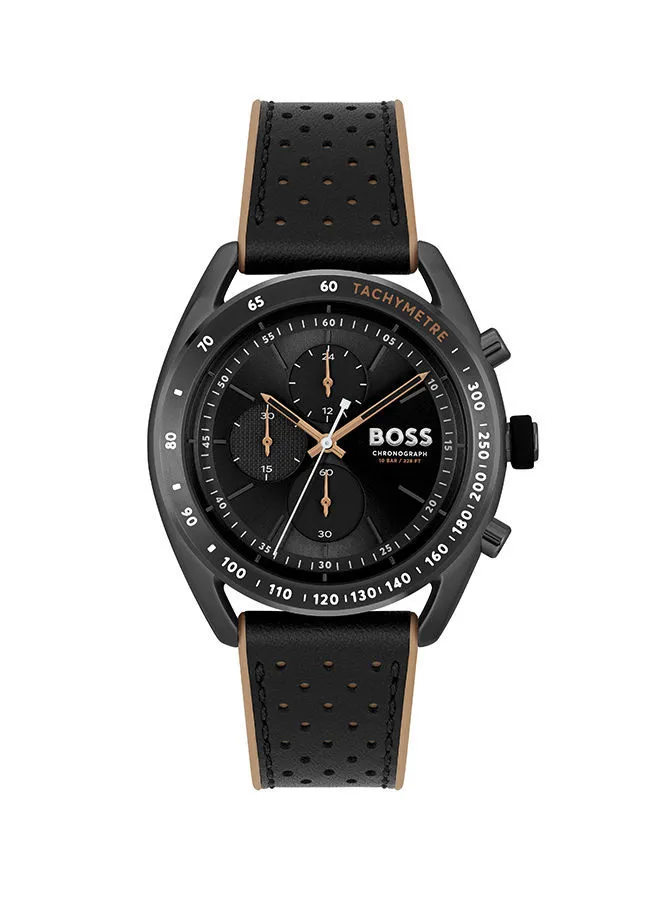 HUGO BOSS Men's Chronograph Round Silicone Wrist Watch 1514022 - 44 mm