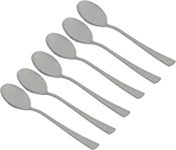 Al Saif Florence Design Stainless Steel Demitasse Spoon Set 6-Pieces