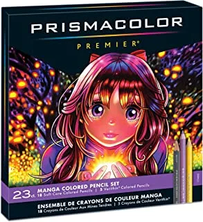 أقلام الرصاص الملونة Prismacolor 1774800 Premier ، ألوان Manga ، عدد 23