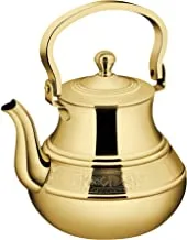 Al Saif Gold Plated with Etching Pattern Tea Kettle, 2.0 Liter Capacity