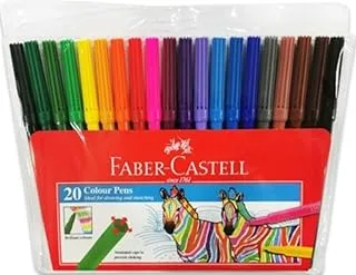 Faber-Castell Washable Fibre-Tips Color Pen 20-Piece Set