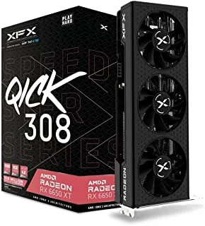 XFX Speedster QICK308  Radeon RX 6650XT Ultra Gaming Graphics Card with 8GB GDDR6 HDMI 3xDP, AMD RDNA 2 RX-665X8LUDY