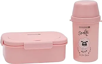 Royalford Lunch Box, Water Bottle With PP Cutlery 1X48