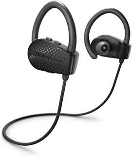 سماعات الأذن Energy Sistem Bluetooth Sport 1+ Dark (Bluetooth 5.1 ، ميزة المساعد الصوتي ، نظام Secure-Fit ، مقاومة لرش السوائل) - أسود